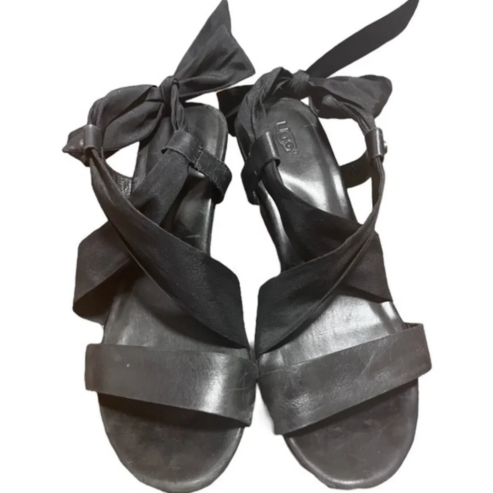 Ugg Strappy Wooden Wedge Sandals
